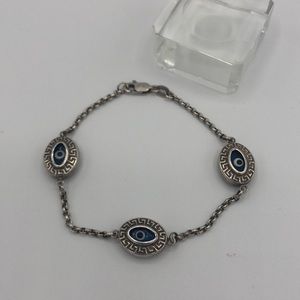 Sterling silver evil eye bracelet